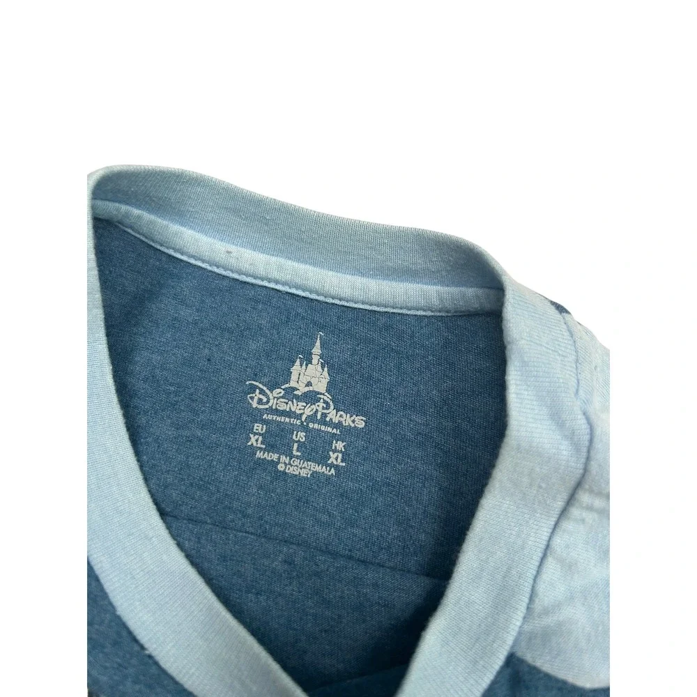 RARE vintage Donald 3/4 Length‎ sleeve Ringer Shirt T-shirt Blue sz L raglan